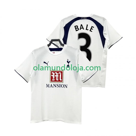 Camisola Tottenham Hotspur Bale 3 2007 Retro Homem Equipamento Primeiro 2006 Manga Curta